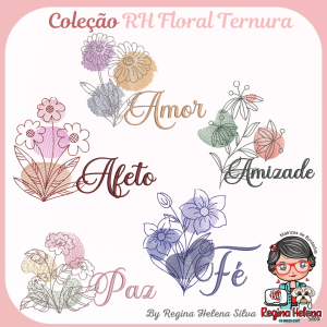 Matrizes de Bordado Coleção Floral Ternura