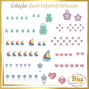 Matrizes de Bordado Coleção Quilt Infantil Delicado