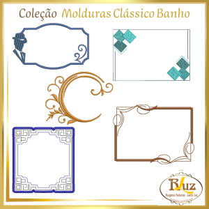Matrizes de Bordado Coleção Molduras Banho Clássico