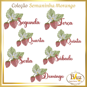 Matrizes de Bordado Semaninha Morango